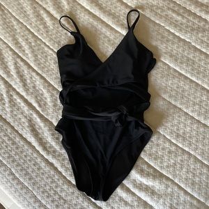 Aerie Wrap Full Coverage One Piece Swimsuit